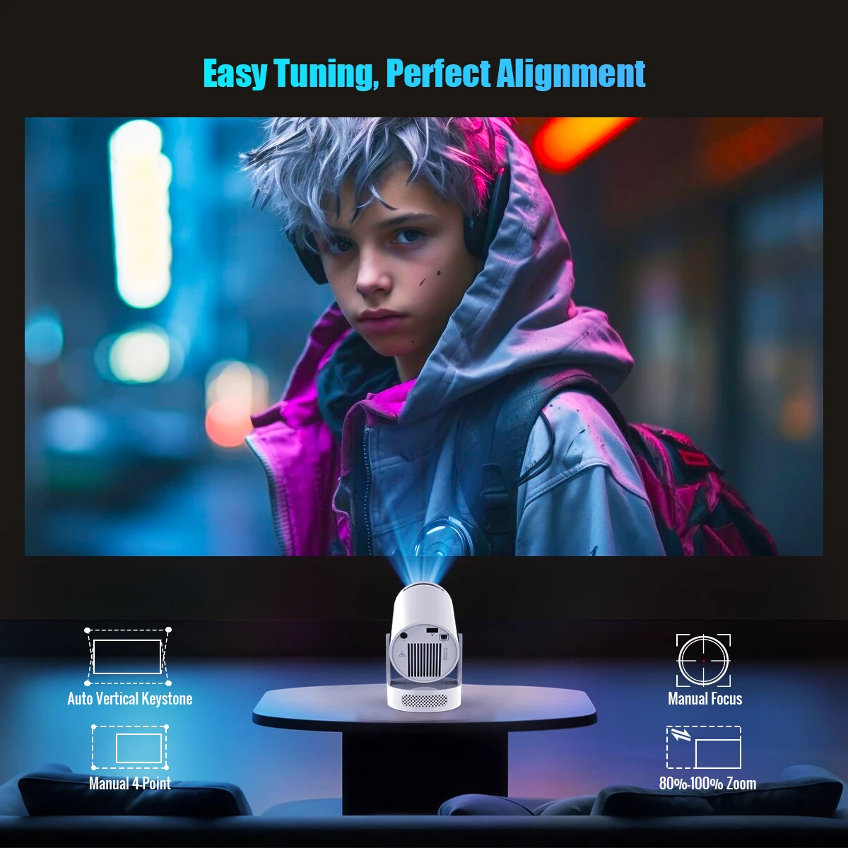 Magcubic HY300 Pro Proyector Portátil con Android 14 y WiFi 6 - imagen 5