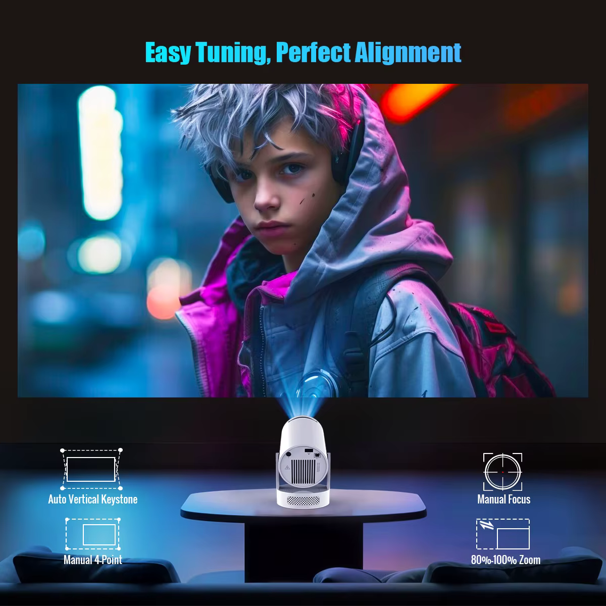 Magcubic HY300 Pro Proyector Portátil con Android 14 y WiFi 6 - imagen 5
