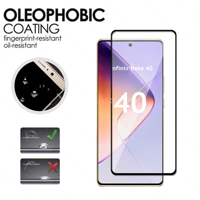 Para Infinix Note 40 Protector de pantalla de vidrio película de cámara de teléfono vidrio Infinix Note 40 vidrio templado Infinix Note 40 vidrio - imagen 2