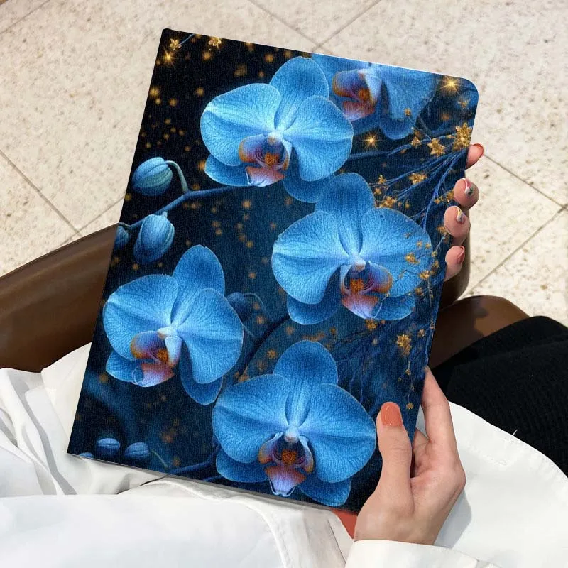 Funda de orquídeas azul a la moda para Lenovo Xiaoxin Pad Pro Tab M10 K10 Plus 3. ° Y700 Gen 11 11,2 11,5 12,7 8,8 pulgadas - imagen 4
