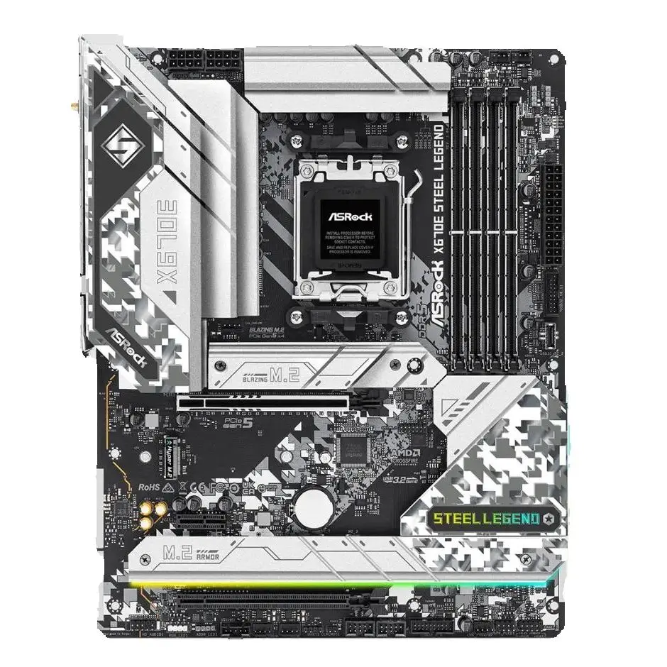 Placa base ASRock X670E STEEL LEGEND AMD X670 compatible con 7900 7800X3D 7700 7600X 7500F CPU DDR5 7200MHz M.2 ATX AM5 - imagen 2