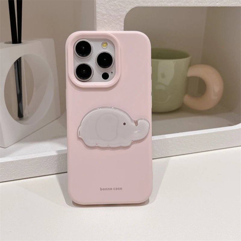 Funda de TPU suave con elefante 3D INS para iPhone 17 16 Pro Max 15 13 14 12 16 Plus, funda de silicona para teléfono - imagen 5