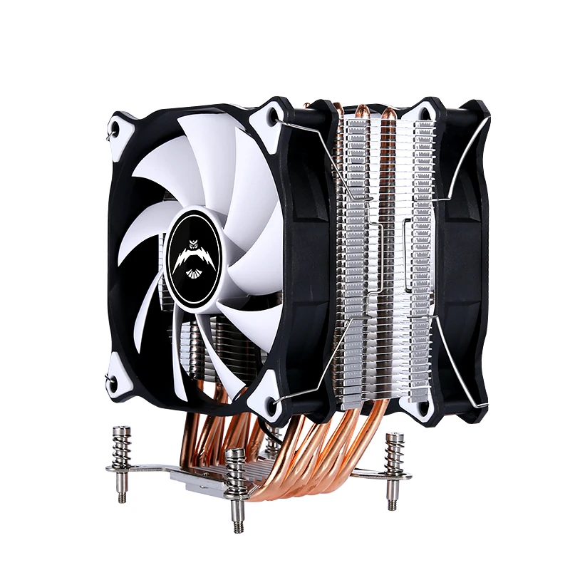 QiuzAim-disipador de calor para procesador X79 X99 refrigerado por aire, piezas de PC, enfriador de cpu, 6 tubos de calor, ventilador de 120mm, silencioso, 4 pines/PWM, instalación LGA2011 2066 2099 - imagen 3