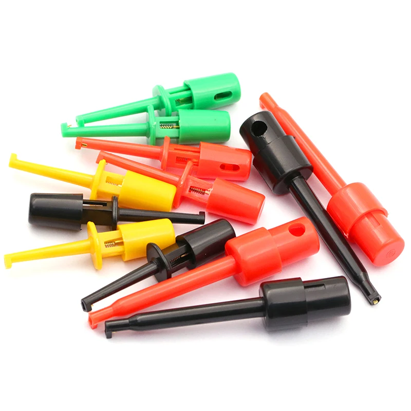 5 uds Mini Clips de gancho de prueba individuales sondas de prueba para Clips de prueba electrónicos Clips de prueba de gancho grandes/pequeños - imagen 2