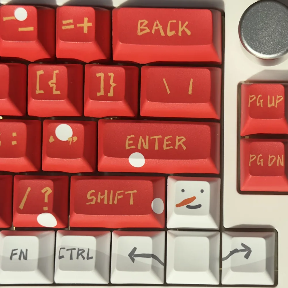 Tecla navideña PBT, diseño Original, sublimación de tinte de perfil KCA para teclado mecánico 60 66 67 68 75 80 84 87 96 98 104 108 - imagen 5