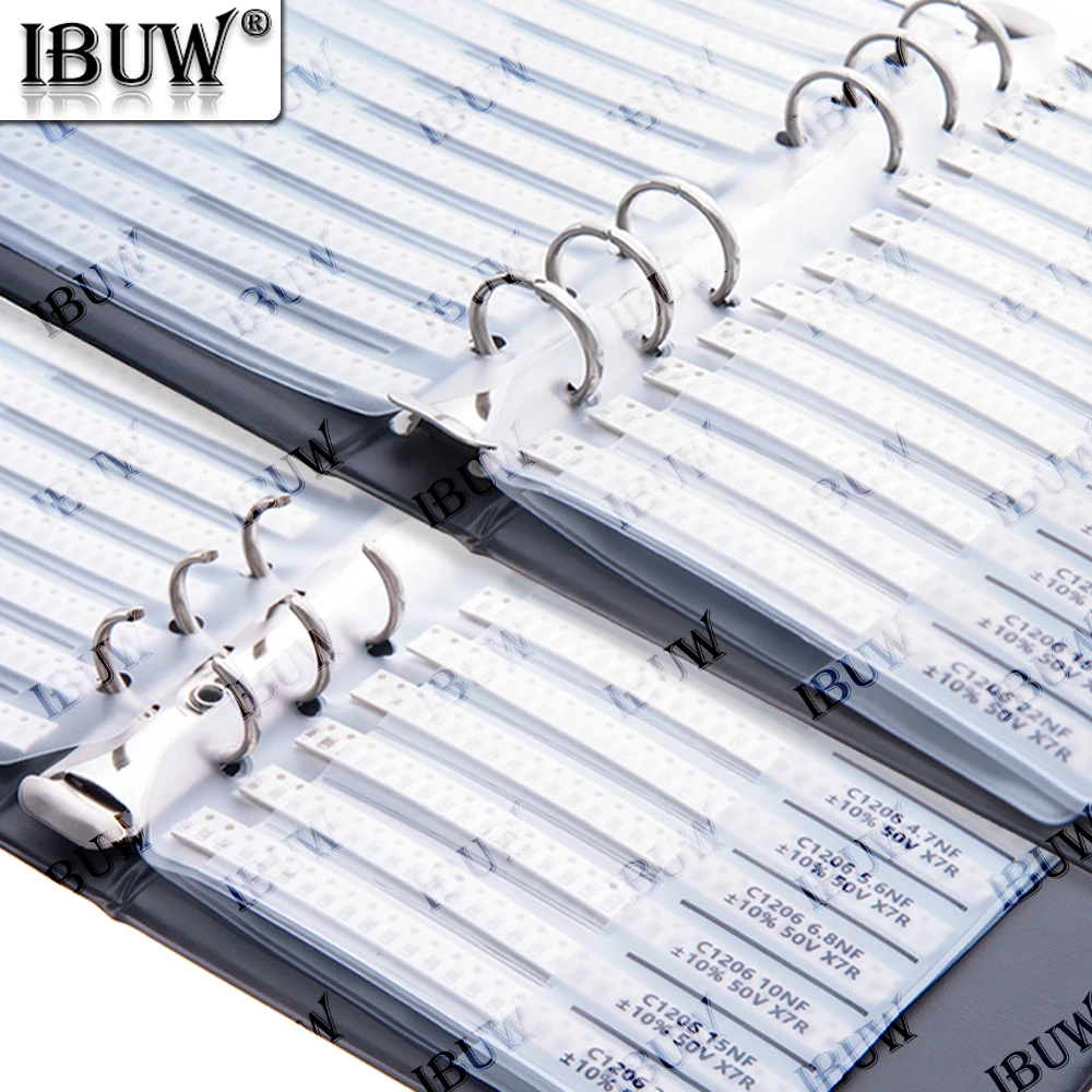 Kit de condensadores Libro de muestras de condensadores SMD 0201 0402 0603 0805 1206 Paquete surtido DIY - imagen 2