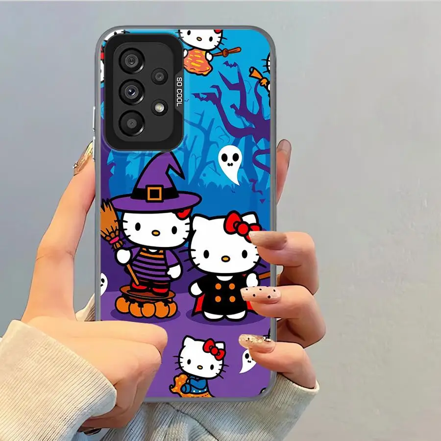 Funda para Samsung Galaxy S22 S25 S21 S23 S20 Plus S23 S24 FE Note 20 Ultra funda trasera para teléfono Halloween h-elloS k-ittyS - imagen 2