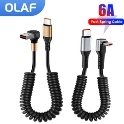 Cable USB-C de Carga Rápida para Coche con Diseño en Espiral