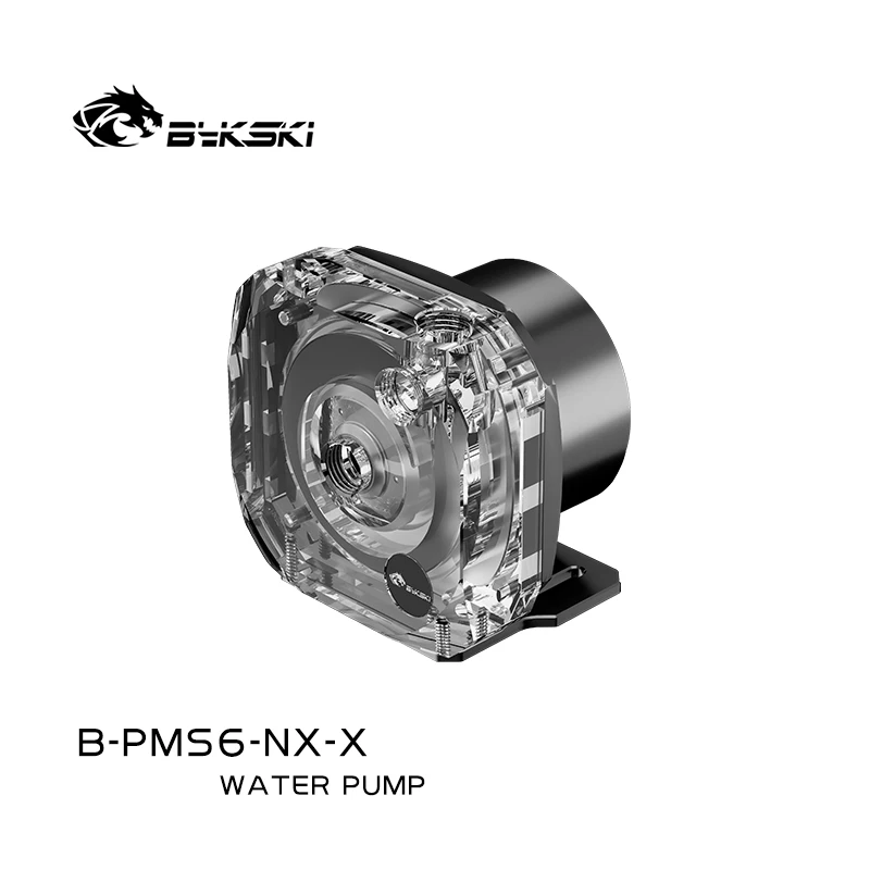 Bykski B-PMS6-NX-X PWM Bomba de control de velocidad automática Sistema de enfriamiento por agua Flujo máximo 720L/H Compatible Bomba D5 Cubierta negra - imagen 5