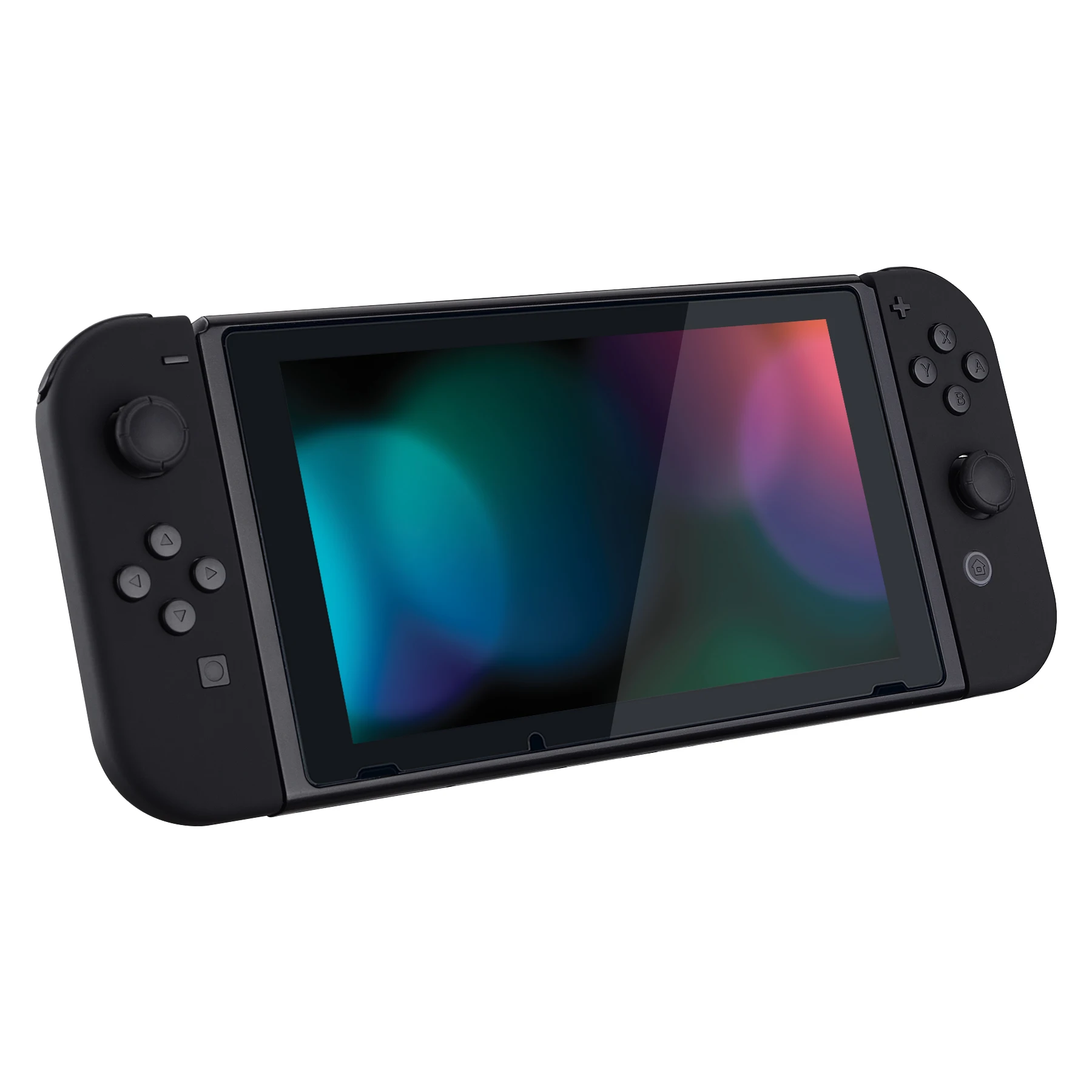EXtremeRate-carcasa para mando de NS Switch y JoyCon OLED, carcasa de repuesto negra con agarre táctil suave personalizada, juego completo de botones - imagen 5