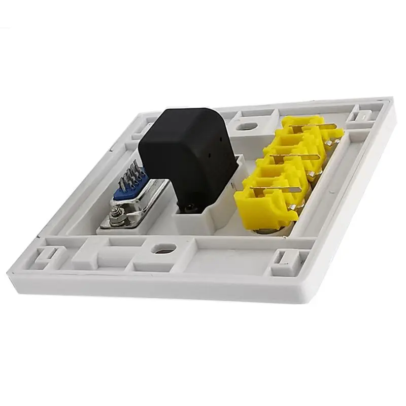 Panel Multimedia tipo 86, Cable de alta definición 4K, enchufe Compatible con HDMI, Panel VGA y enchufe de pared de Audio y vídeo 3rca - imagen 5