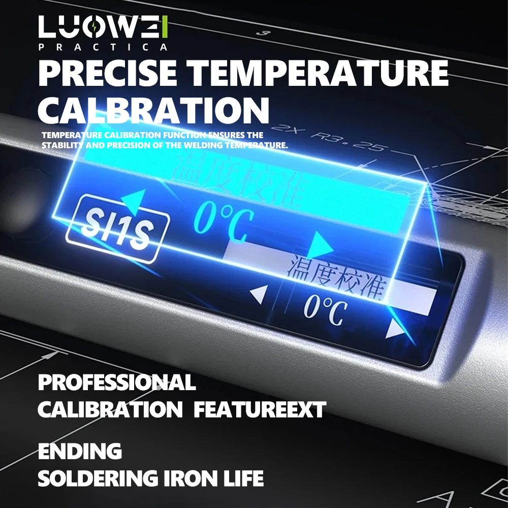 LUOWEI LW-SI1S soldador inteligente portátil con punta de soldadura para reparación de teléfonos móviles placa base PCB herramienta de soldadura portátil - imagen 5
