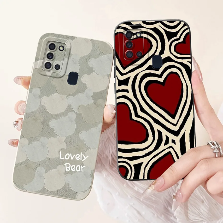 Funda protectora de lente para Samsung Galaxy A21s, funda trasera de silicona suave con estampado a la moda para Samsung A21S SM-A217F - imagen 2