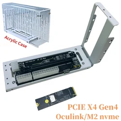 Caja eGPU metálica Oculink PCIe 4.0 x4 para portátil