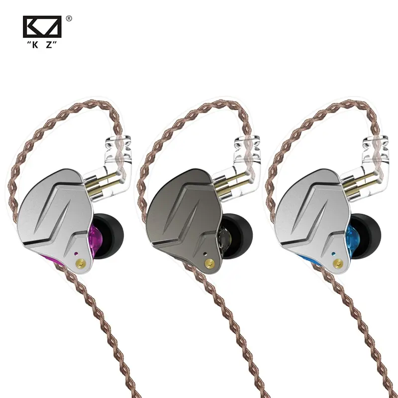Auriculares KZ ZSN PRO 1BA 1DD Hybrid Drive In Hearphones HIFI Metal Bass, Auriculares deportivos de música reemplazables