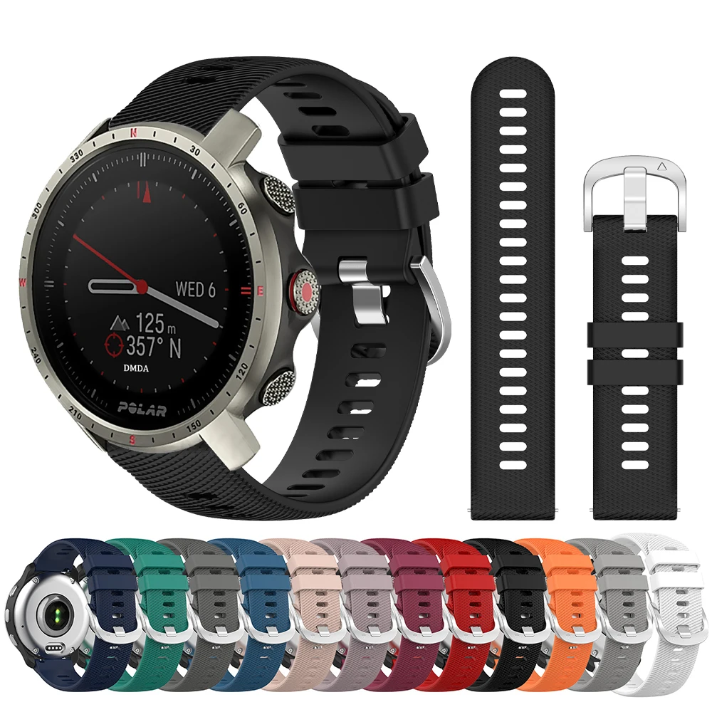 Correa de silicona de 20/22mm para POLAR IGNITE 3/2/GRIT X2 Pro/Pacer/UNITE, pulsera de reloj VANTAGE V3 M2 M, pulseras deportivas