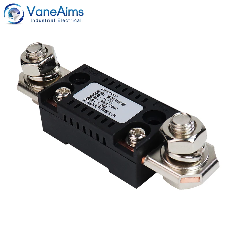 VaneAims FL-2C Shunt 300A 150A 100A 75A 50A 30A 10A 75mV DC Amperímetro Resistencia de derivación para voltímetro digital Medidor de corriente analógico - imagen 2