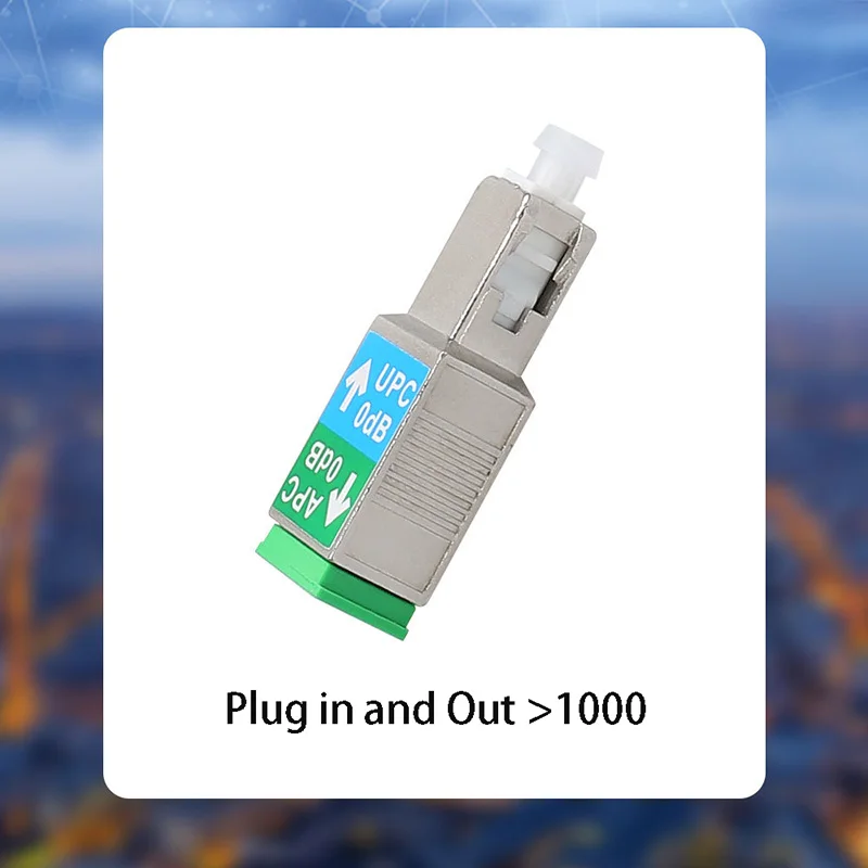 Convertidor de fibra óptica 0dB SC/UPC macho a SC/APC hembra conector de fibra óptica conversión mutua adaptador UPCAPC de medios Ethernet - imagen 5