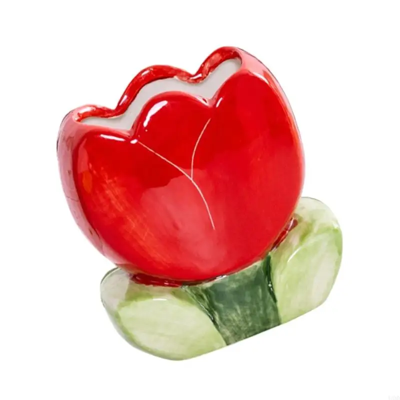 Ceramic Flower Cosméticos Bosques cepillos oficina Organizadores papelería con caja almacenamiento no tóxico y3nd - imagen 5