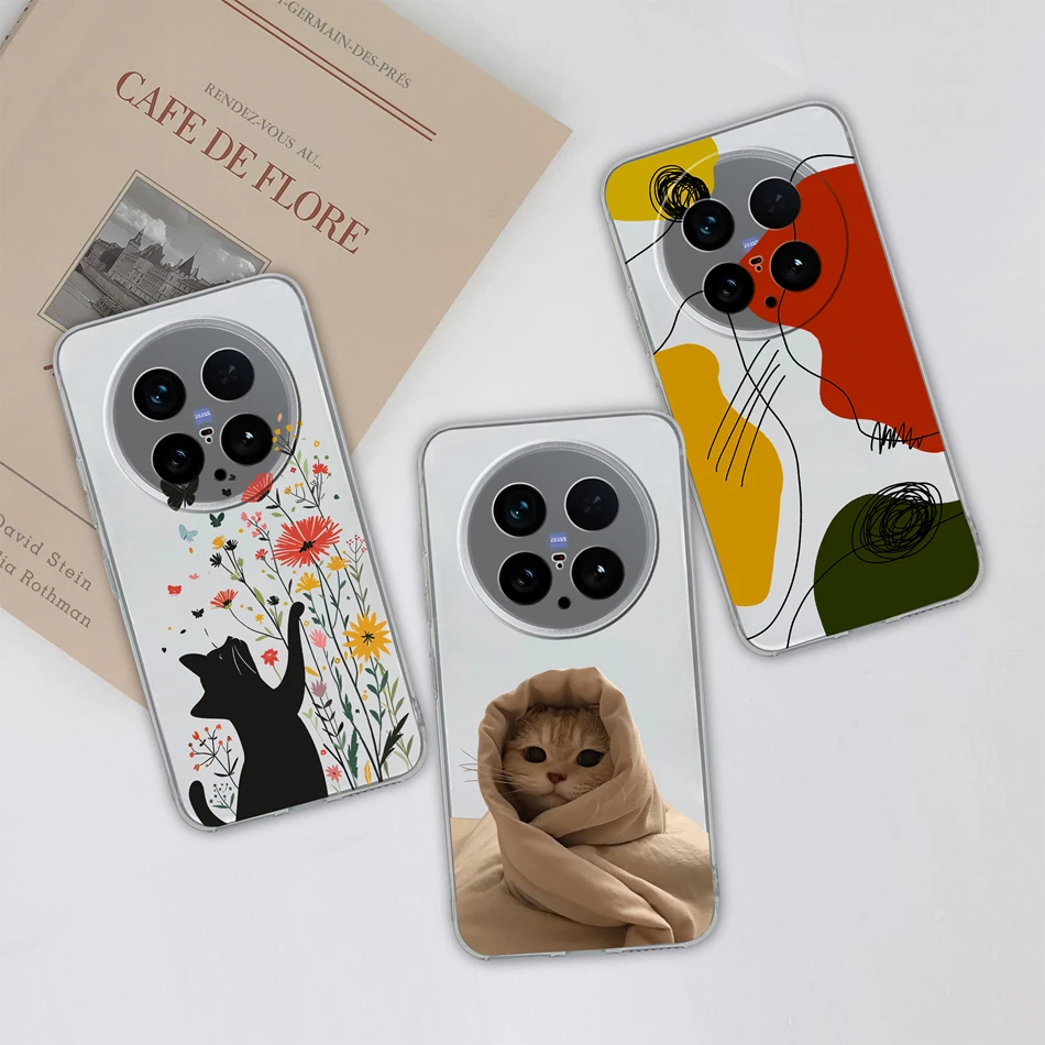 Funda para Vivo X200 Ultra 5G, carcasa de teléfono con flores de cristal, funda trasera de capibara ligera de silicona transparente suave a prueba de golpes - imagen 4