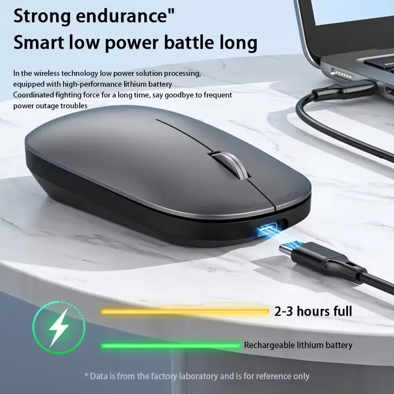 Ratón inalámbrico compatible con Bluetooth, ergonómico, de 2,4 Ghz, para PC/portátil/Macbook, recargable, para juegos de oficina - imagen 4