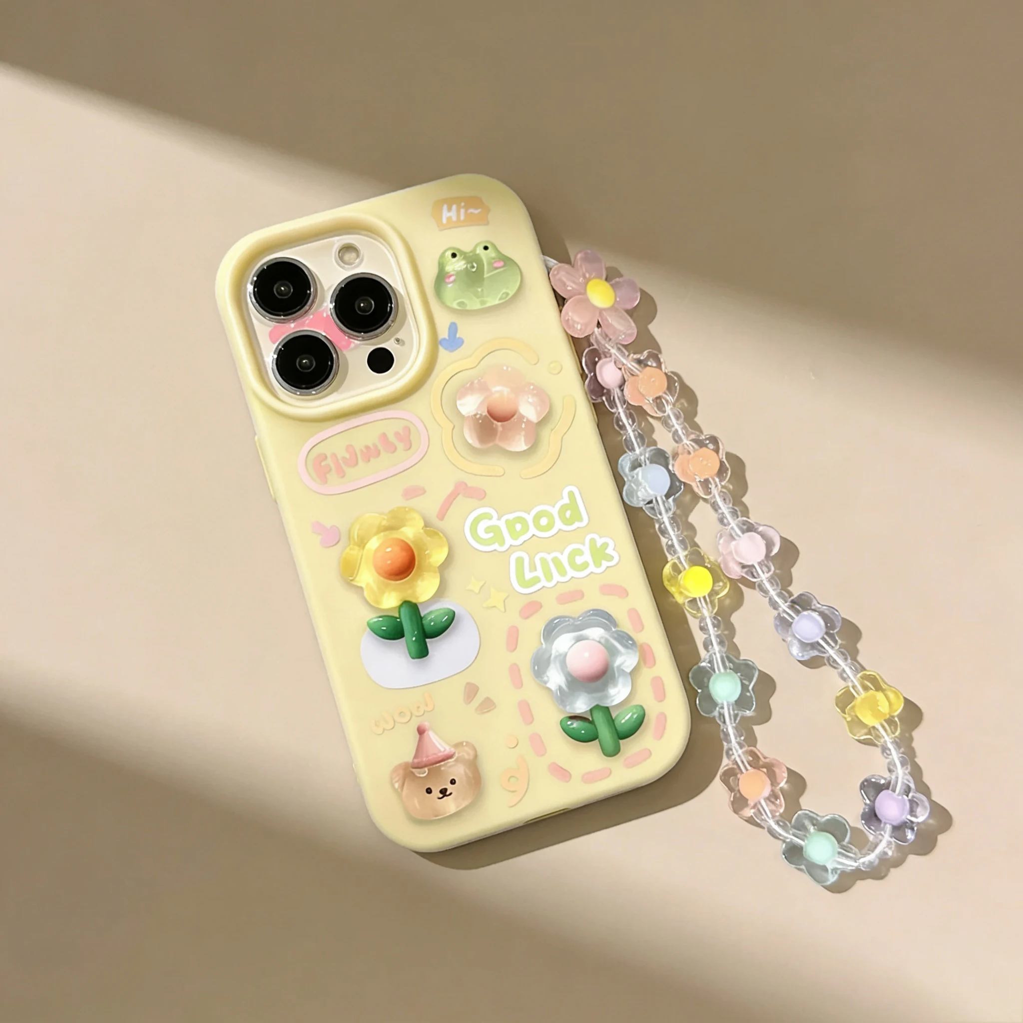 Y2K-funda con cadena de flores y oso de rana 3D para Infinix Hot 60 50 Pro 40 Note 50x50s 40 Smart 10 Plus GT 30PRO, cubierta mate - imagen 4