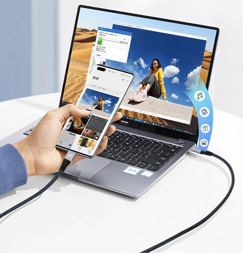 Cable de datos USB 0,5 de 4,0 M/1M/2M, transmisión de datos de 40Gbps ultrarrápida, pantalla de carga rápida de 240W, 8K, 6K o vídeo Dual 4K - imagen 5