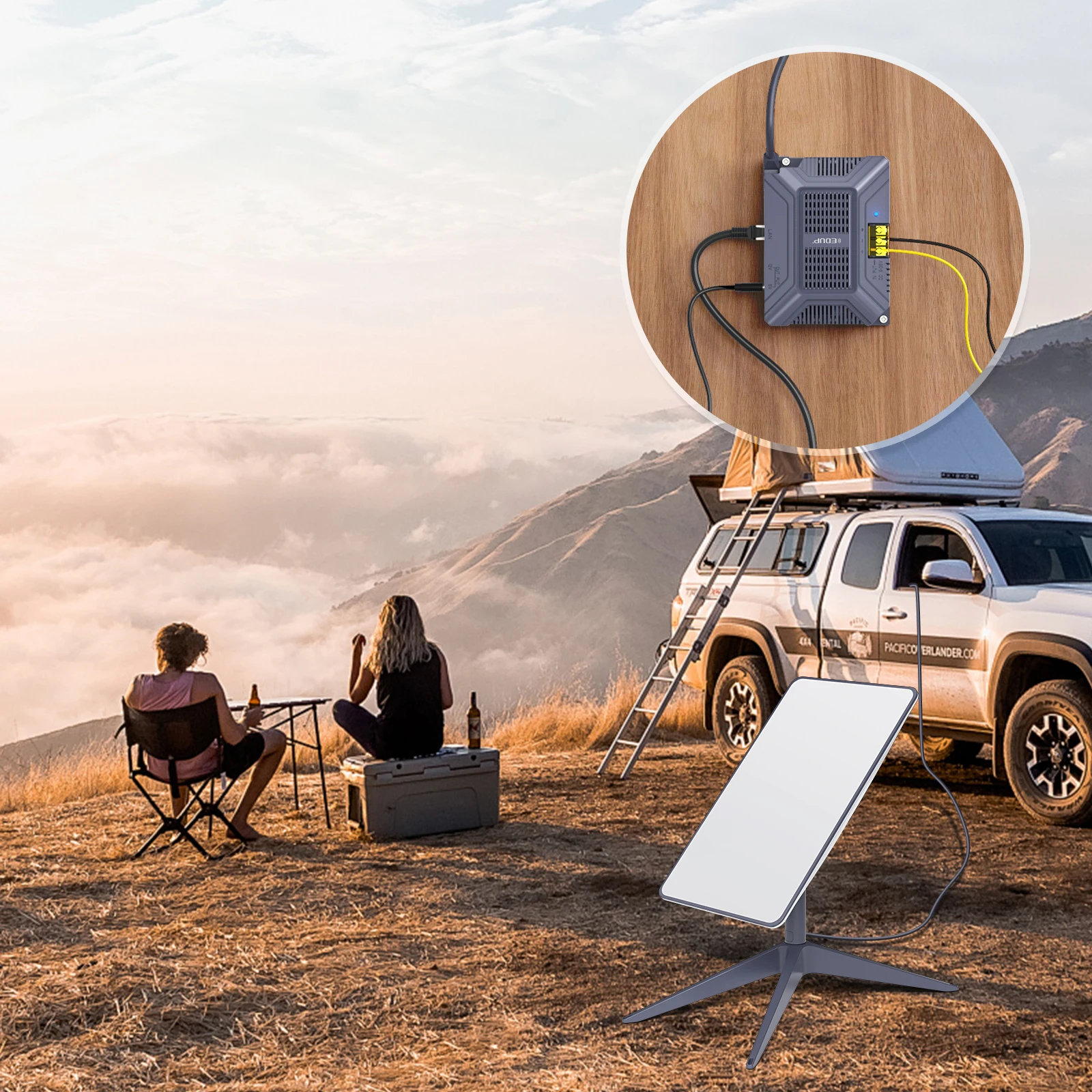 EDUP SK0057 180W 5 en 1 Starlink V2 GigE Poe inyector protección pasiva y ESD salida de potencia USB tipo C con convertidor DC 9-36V - imagen 3