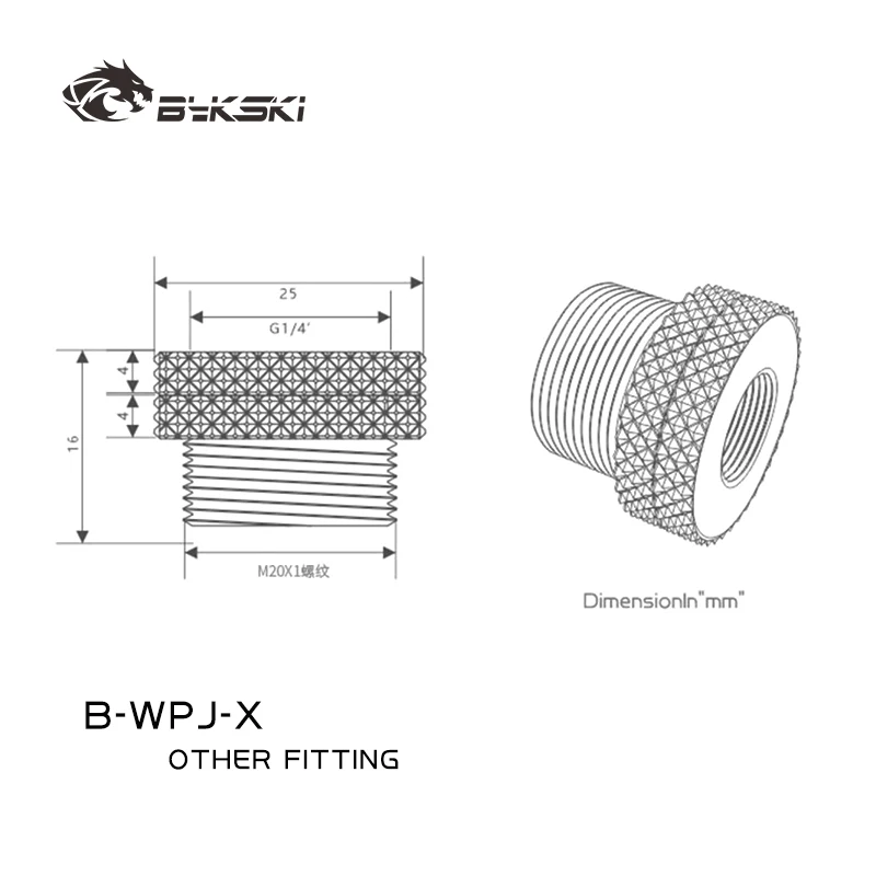 Bykski B-WPJ-X agregar líquido a través de la caja G1/4 "conexión acoplamiento interfaz de asiento de acoplamiento multiusos accesorios de enfriador de agua - imagen 2