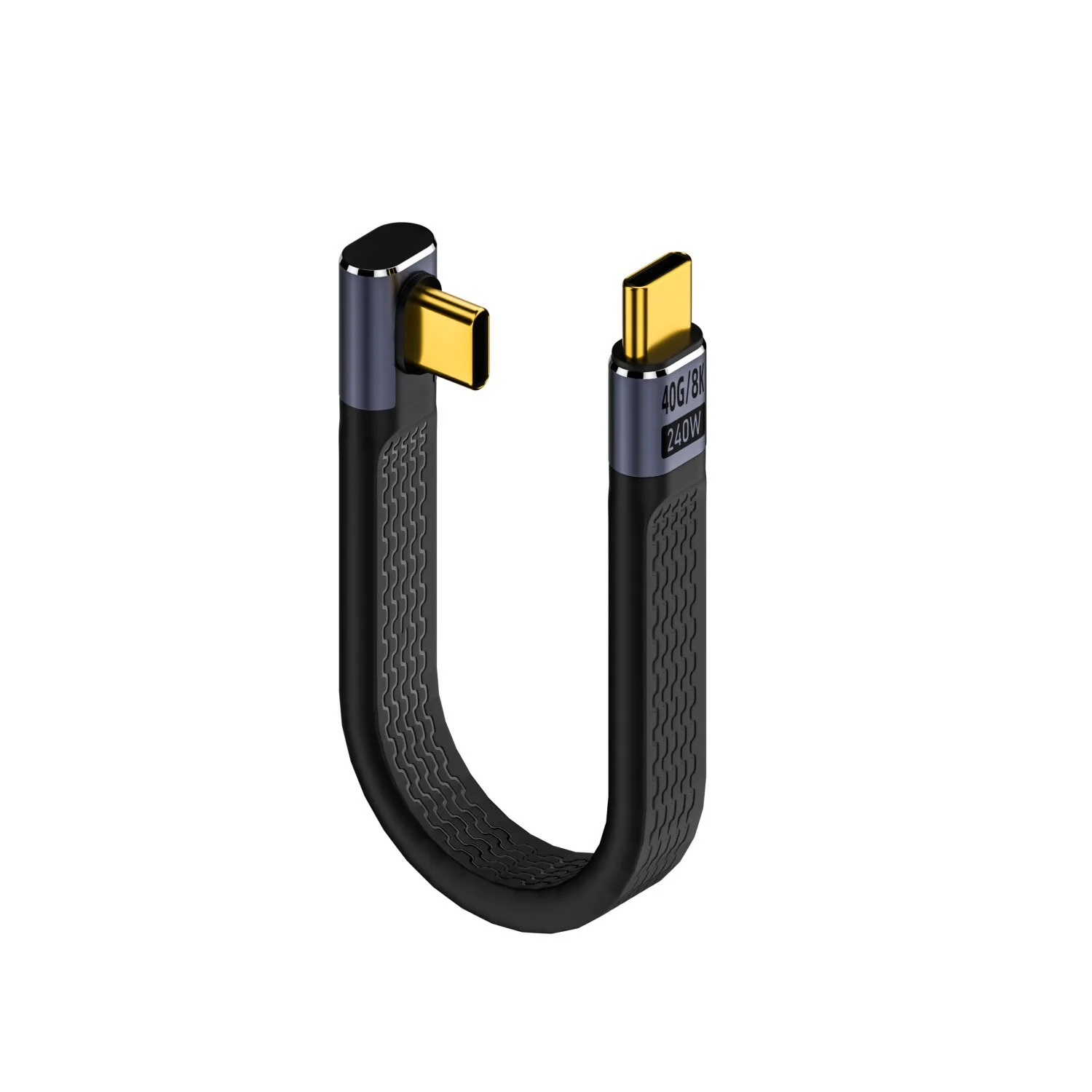 USB 4 90 grados Thunderbolt3 codo USB C Cable 40Gbps Thunderbolt 4 ángulo tipo C Cable para SSD portátil Macbook conector de codo - imagen 5