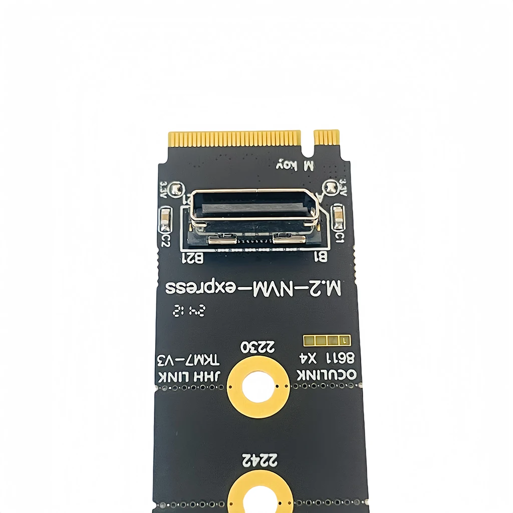 Para M.2 NVME a Oculink hembra Dock SFF-8612 adaptador PCI-E X4 tarjeta adaptadora soporte DOCK-OC4 para 2,5 pulgadas NVME U.2(SFF 8639)SSD - imagen 3