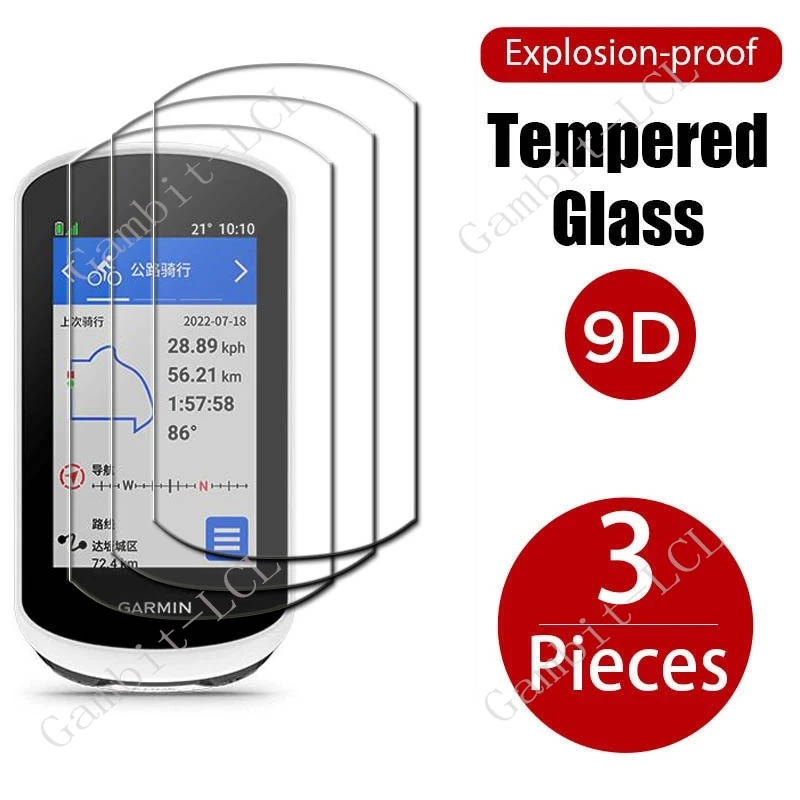 Protector de pantalla para Garmin Edge Explore 2, película protectora de vidrio templado, 9H HD, 3 piezas, Original