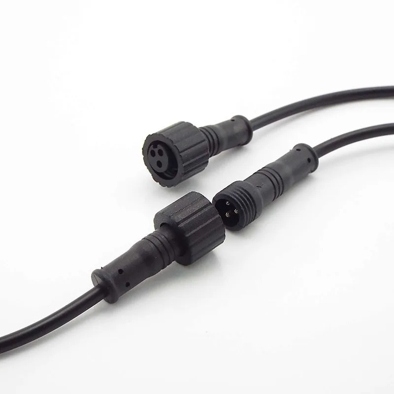 Cable de alimentación impermeable, conector macho y hembra, 2 pines, 3 pines, 4 pines, adaptador de enchufe, 500V, 3a, 20cm, L1, 5 unidades por lote - imagen 5