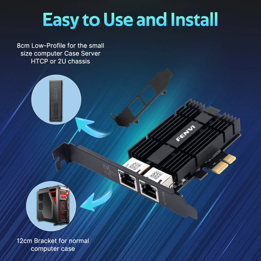 Tarjeta de red FENVI PCI-E a RJ45 para I226 PCI Express RJ45 Gigabit Ethernet LAN 2,5G 2500Mbps adaptador WiFi para PC de escritorio - imagen 4