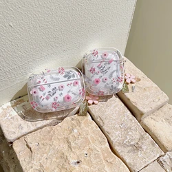 Funda AirPods Pro 2 con Colgante Perla Rosa - Diseño Mariposa Flor