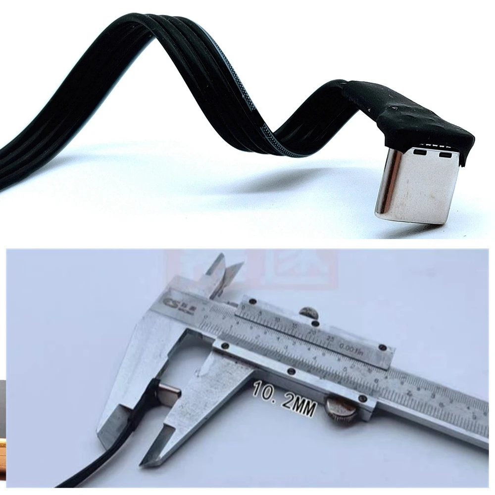 5CM-3M USB to Type C Charging Cable Elbow 90 Degree USB C USB Data Cable For Type C All Smartphone 10CM 20CM 30CM 50CM 1M 2M - imagen 3