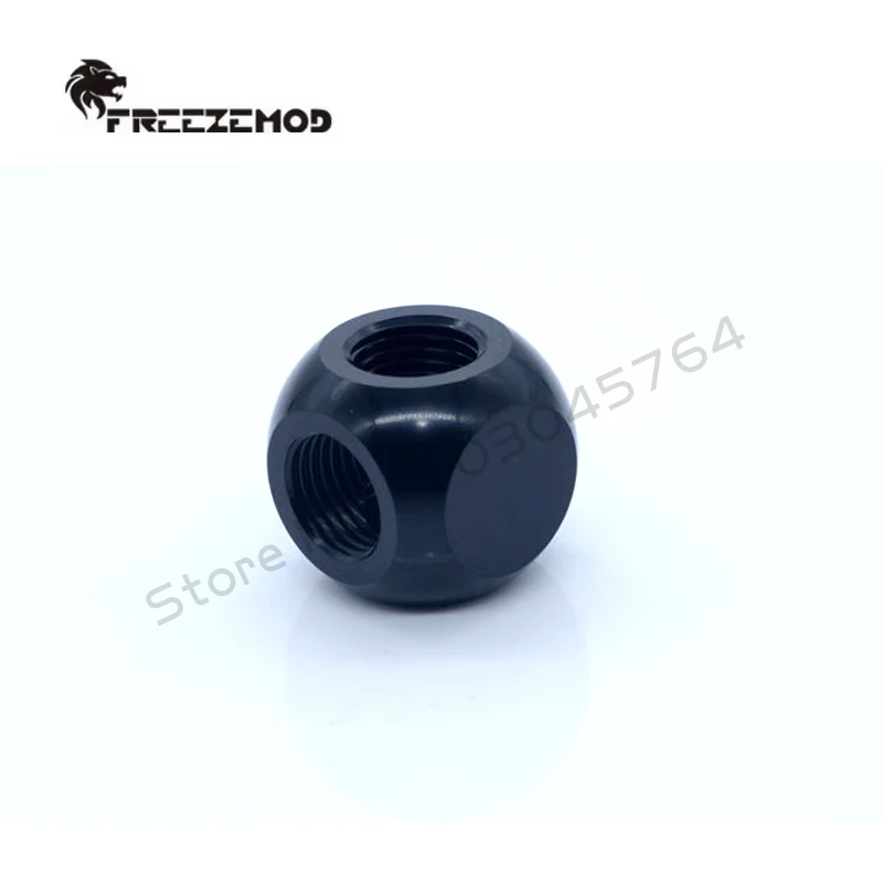 FREEZEMOD cubo de refrigeración por agua Tee-3 divisor en forma de T G1/4''X3 vías rosca interna, negro blanco plata HDTD-3STB - imagen 5