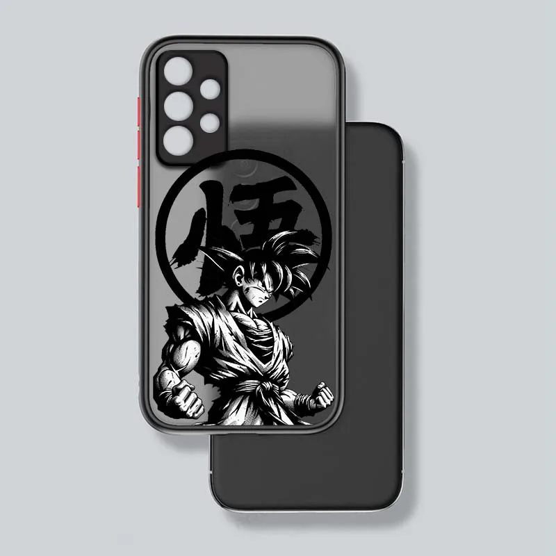 D-Dragon Ball Goku Cool Logo Cover para Samsung Galaxy A71 A55 A54 A51 A16 A06 A04e 5G funda de teléfono translúcida esmerilada - imagen 3