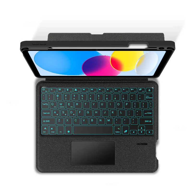 Adecuado para IPadpro13 Air4/5/6 Mini6/7 tableta Bluetooth inalámbrico RGB Miaokong teclado magnético cubierta protectora dividida regalo - imagen 5