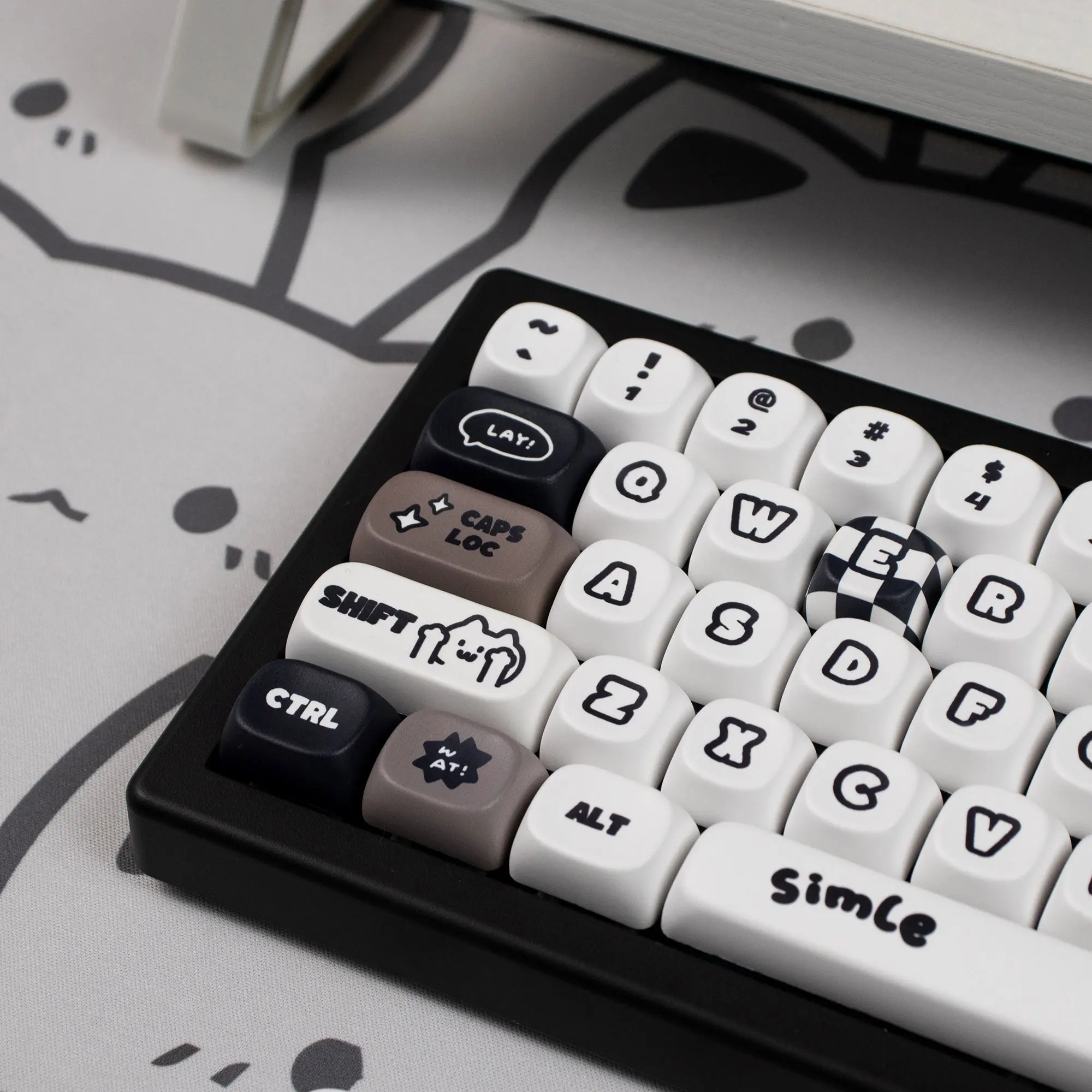 Teclas de gatos y cachorros, perfil MOA, sublimación térmica, teclas PBT, teclas bonitas personalizadas para teclado mecánico 64/104/108 - imagen 5