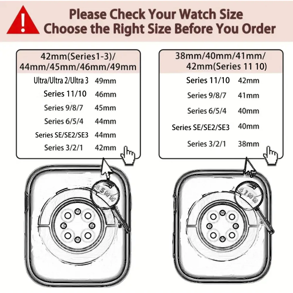 Correa de silicona para Apple Watch Band 44mm 45mm 42mm pulsera IWatch Series 11 10 9 8 7 6 5 3 Ultra 2 49mm S10 46MM Accesorios - imagen 3