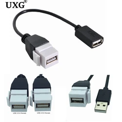 Adaptador USB 2.0 Keystone Macho-Hembra