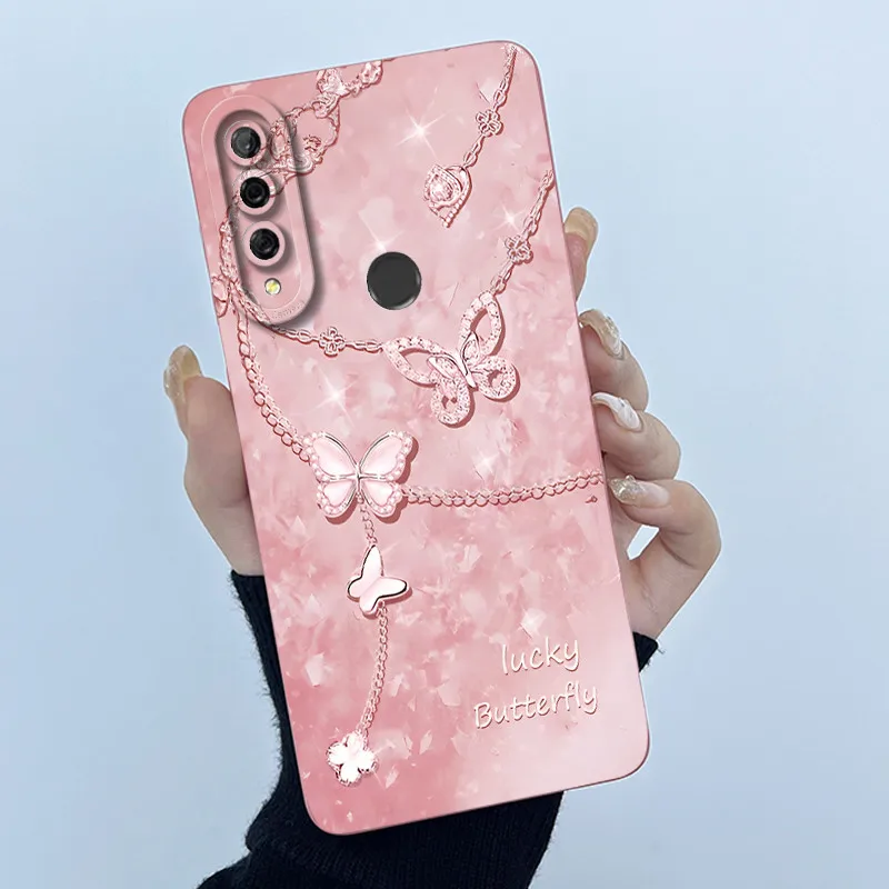 Funda para Huawei Y9s Y9 Prime 2019 simplicidad flor líquido suave silicona TPU funda protectora trasera para Huawei Y9 Prime 2019 Capa - imagen 4