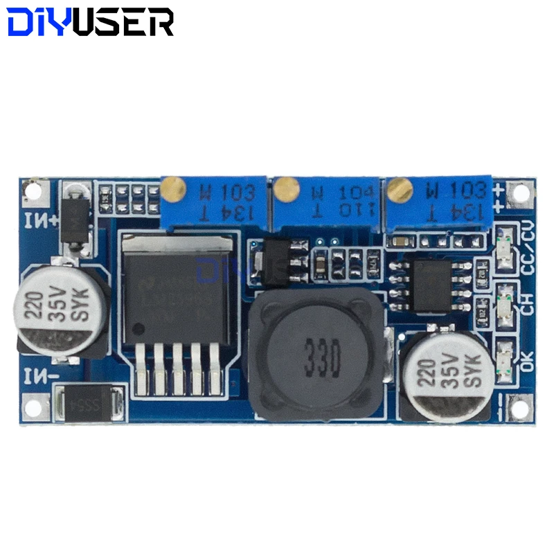 DIYUSER-DC-DC de Controlador LED LM2596, fuente de alimentación CC/CV ajustable, cargador de batería, corriente constante LM2596S