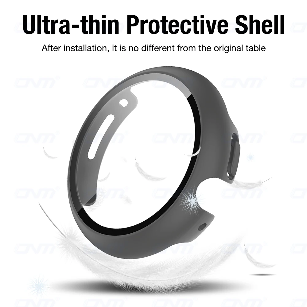 Vidrio + funda para Google Pixel Watch 2, Protector de pantalla de vidrio templado y parachoques protector de PC duro para accesorios de cubierta Pixel Watch2 - imagen 5