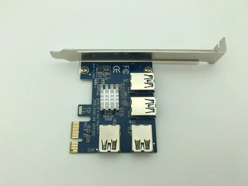 Nueva tarjeta aad en PCIe 1 a 4 ranuras PCI express 16X tarjeta elevadora PCI-E 1X a adaptador de ranura PCI-e externo 4 tarjeta multiplicadora de puerto PCIe - imagen 5