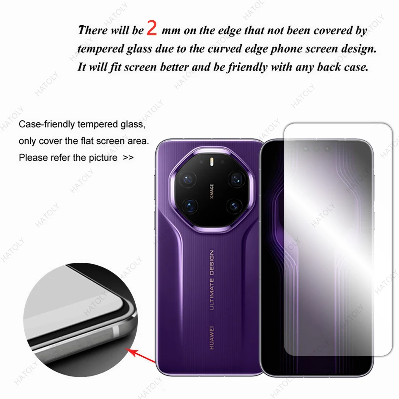 Para Huawei Mate 80 RS Ultimate Protector de pantalla de vidrio para Huawei Mate 80 RS Ultimate HD película protectora transparente Protector de cámara - imagen 5