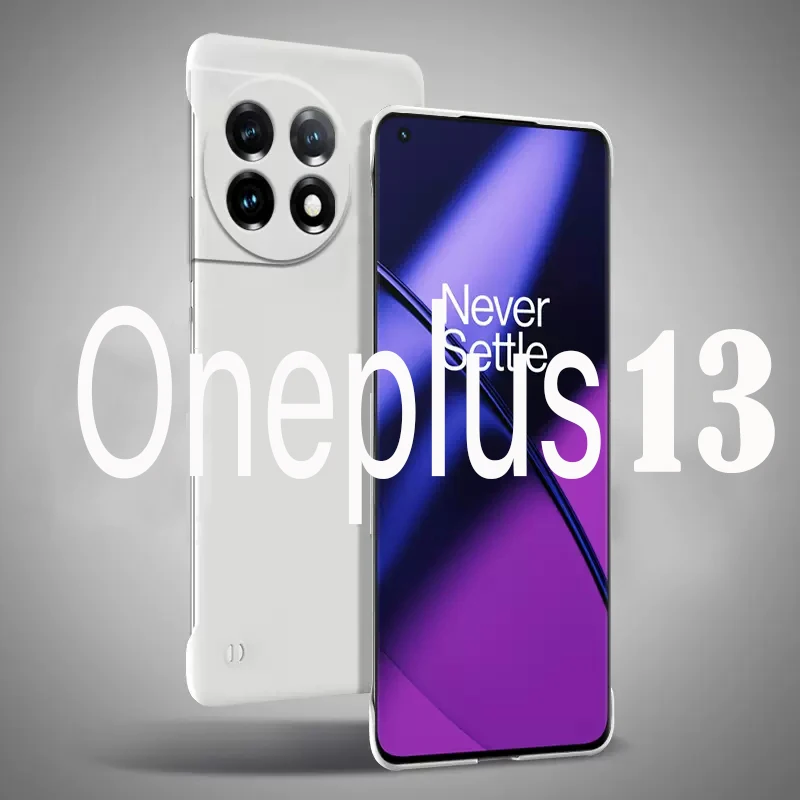 Funda trasera de PC dura sin marco de Color puro Silm sólido para Oneplus 13 13R 12 12R 11 11R fundas ultrafinas a prueba de golpes
