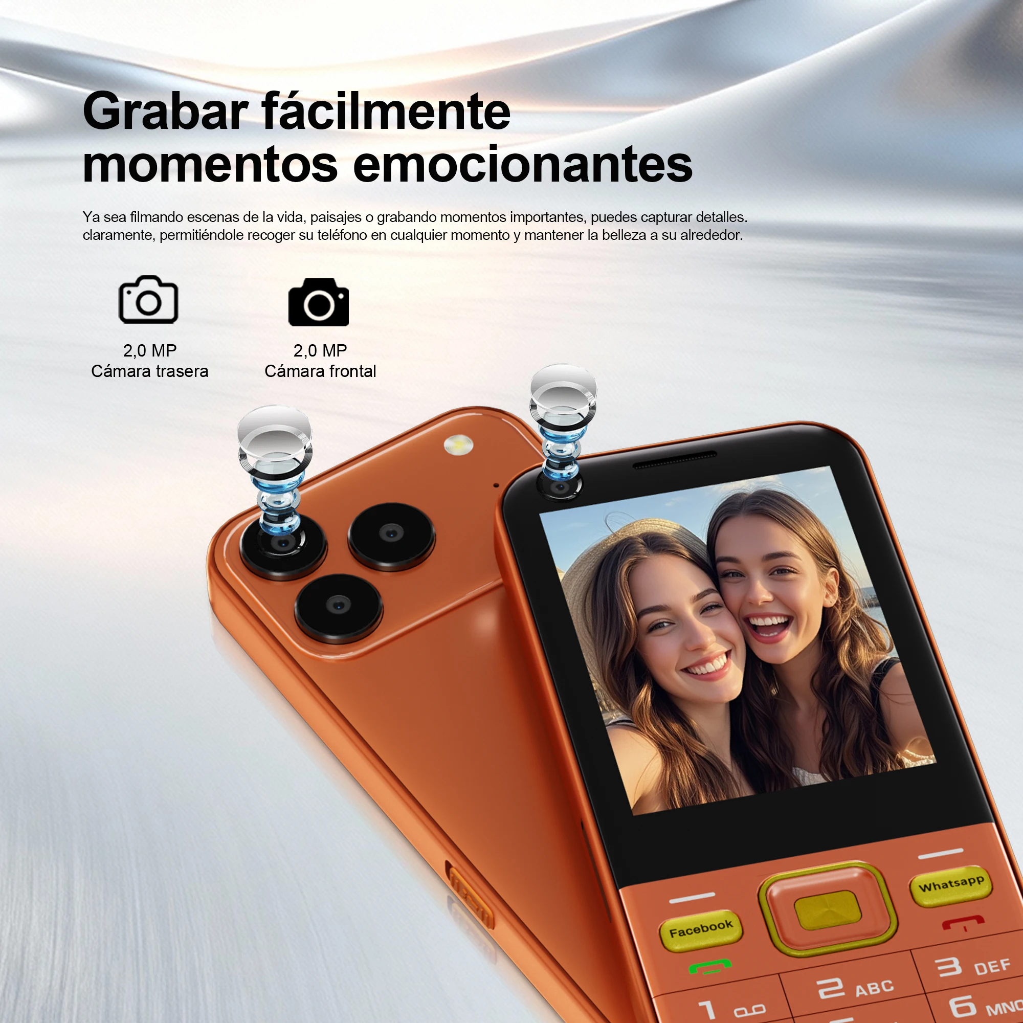 SERVO F7 Ultra 4G botón Smartphone sistema Android 2GB RAM 16GB ROM WhatsAPP WiFi Hotspot FM 2,8 "pantalla táctil 2 SIM teléfono inteligente - imagen 5