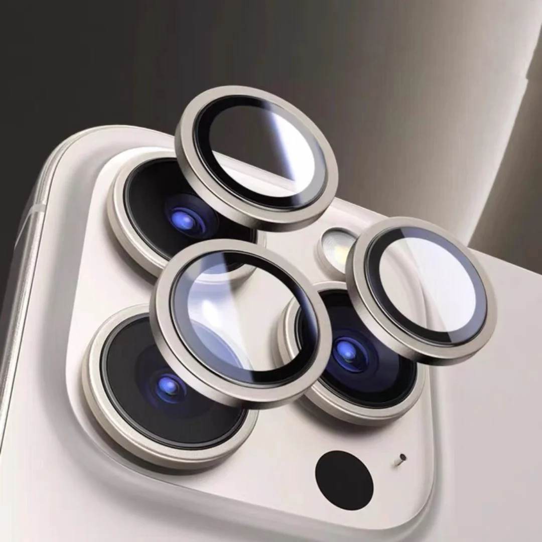 2-3Pcs Black Titanium Camera Lens Protection For IPhone 17 16 15 14 Pro Max 13 ProMax Tempered Glass Protector Accessory - imagen 3
